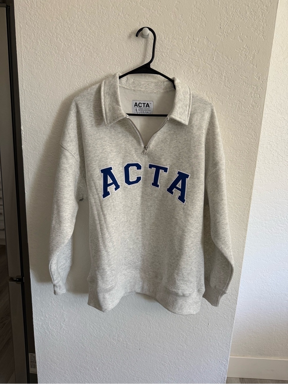 ACTA Women's Light Gray Quarter-Zip Pullover Jacket